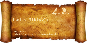 Ludik Miklós névjegykártya
